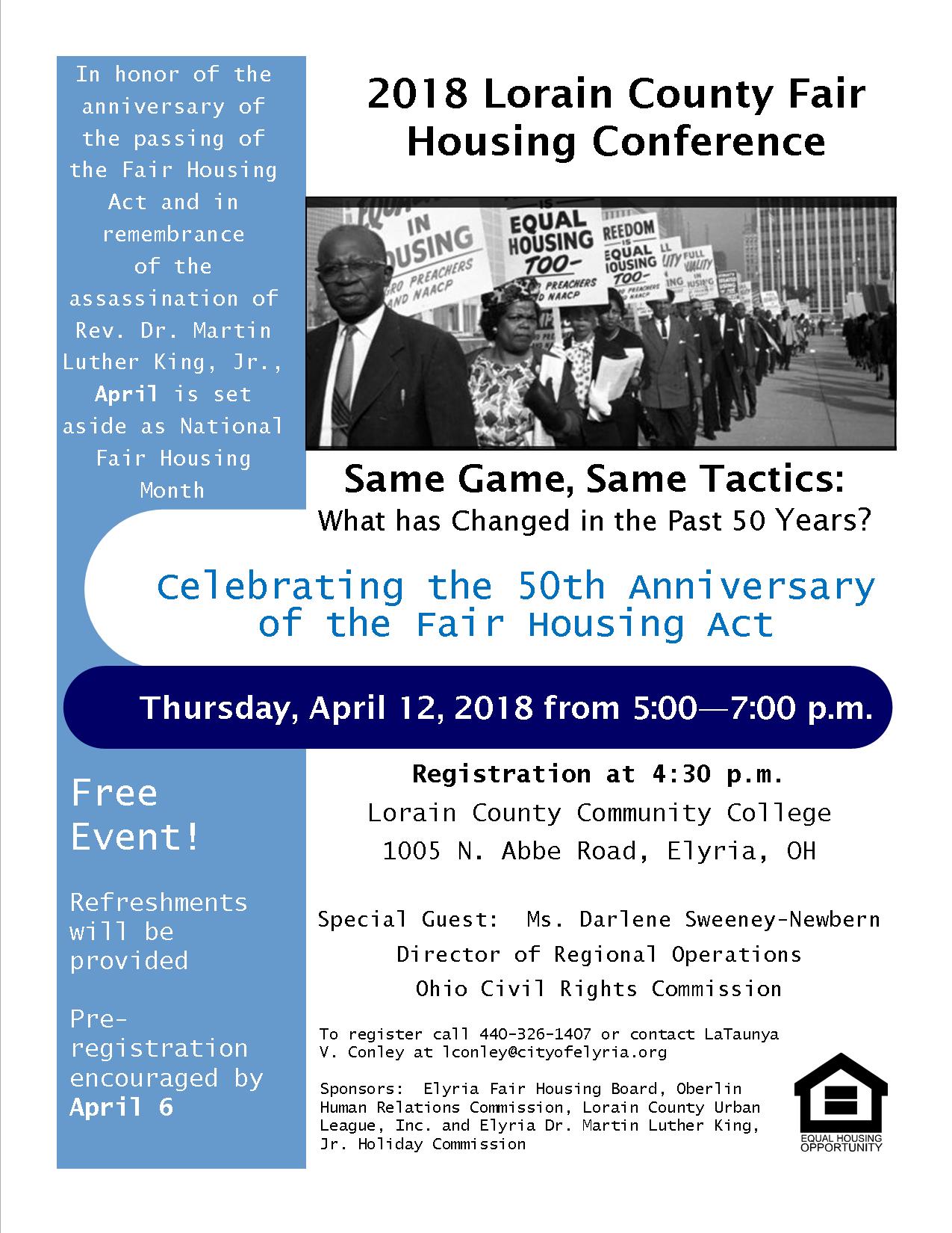 2018 Fair Housing Conference flyer
