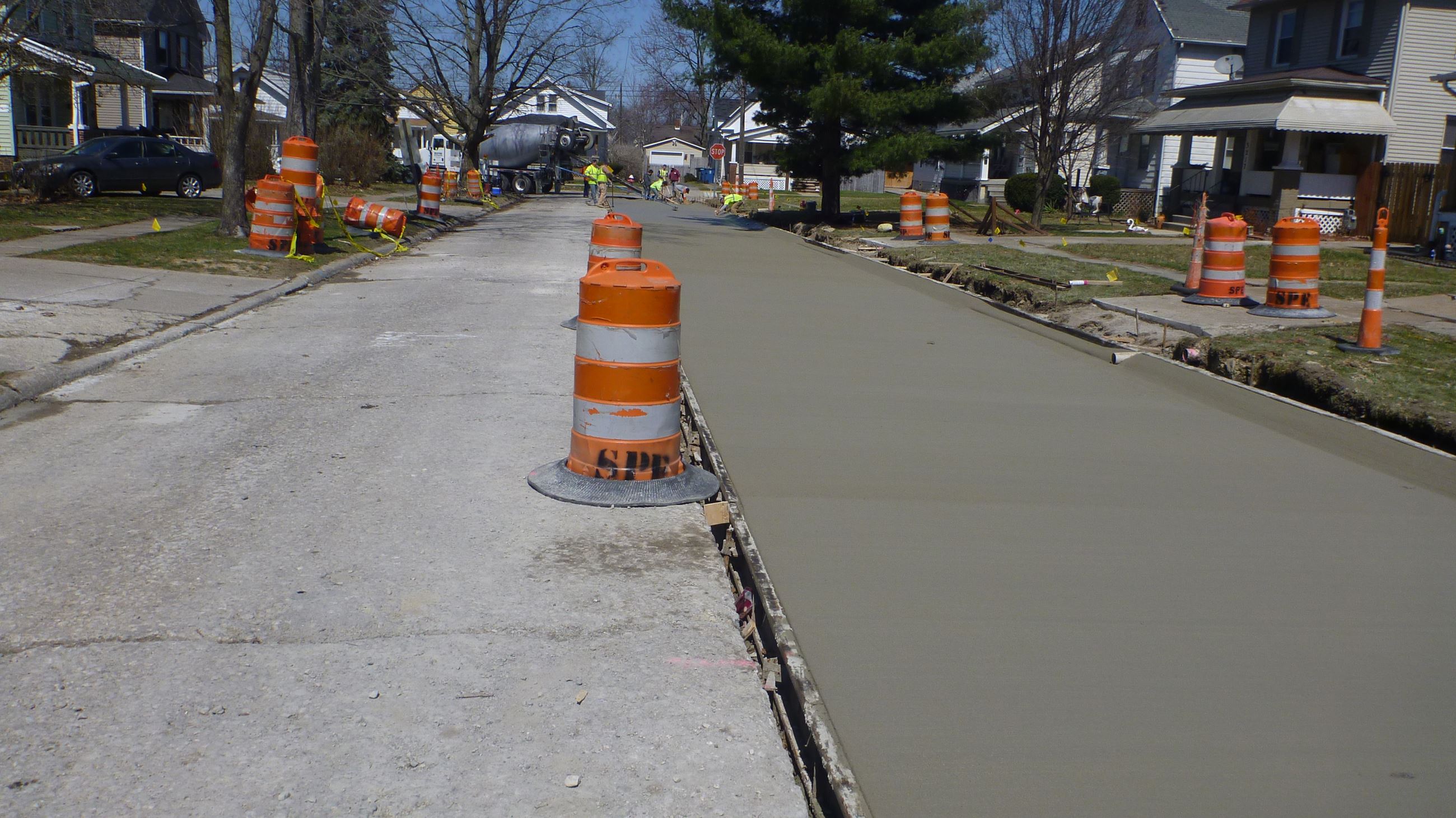 Livingston. poured east side of the street